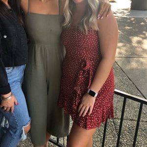 Princess Polly red wrap mini dress